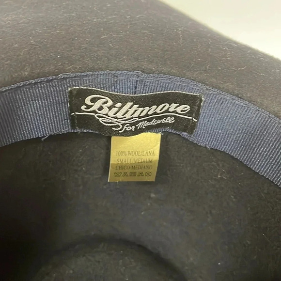 Biltmore by Madewell Black 100% Wool Floppy Brim Fedora Hat main image 7